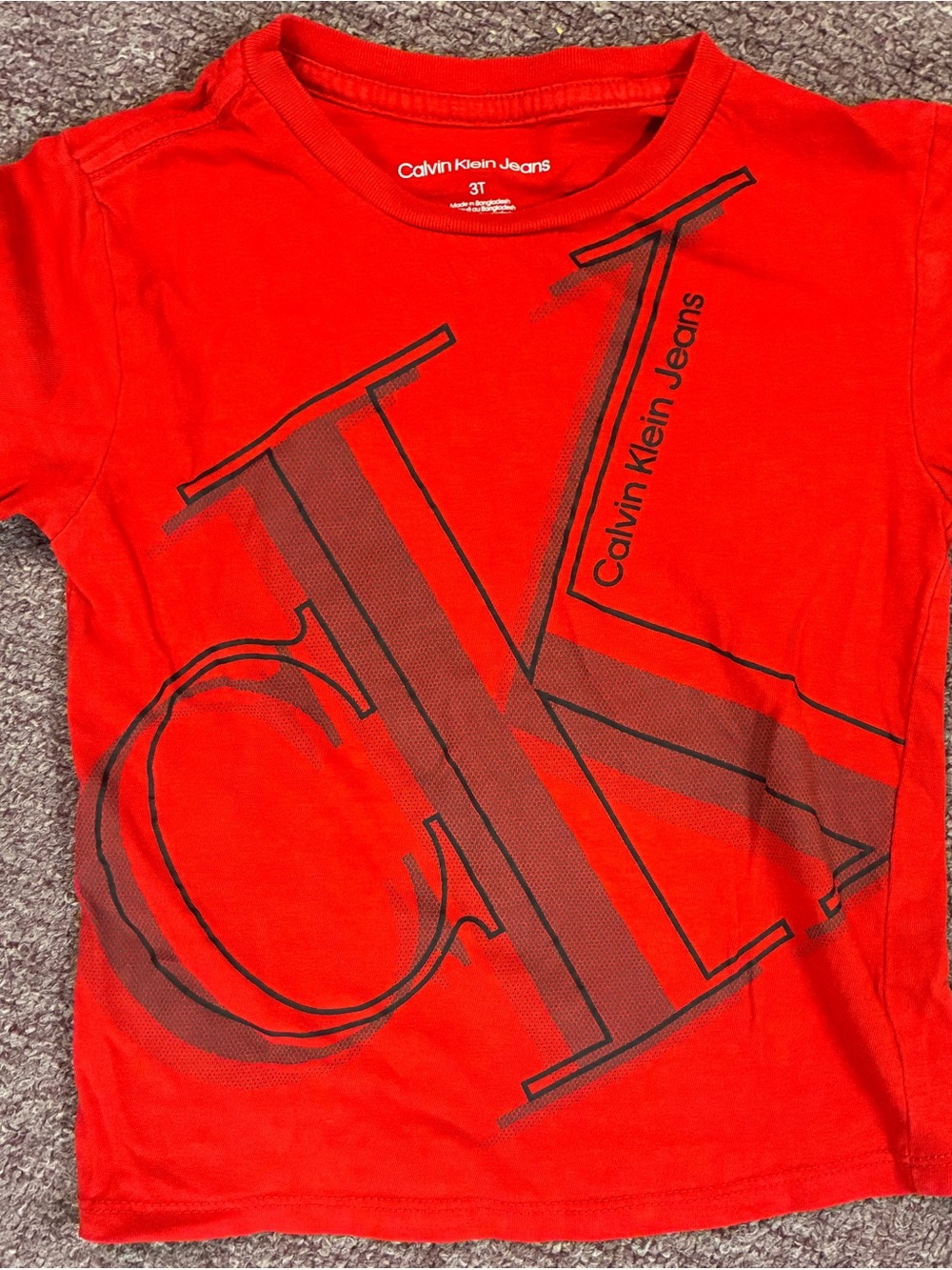 Calvin Klein Jeans Bright Red Kids CK Graphic Tee